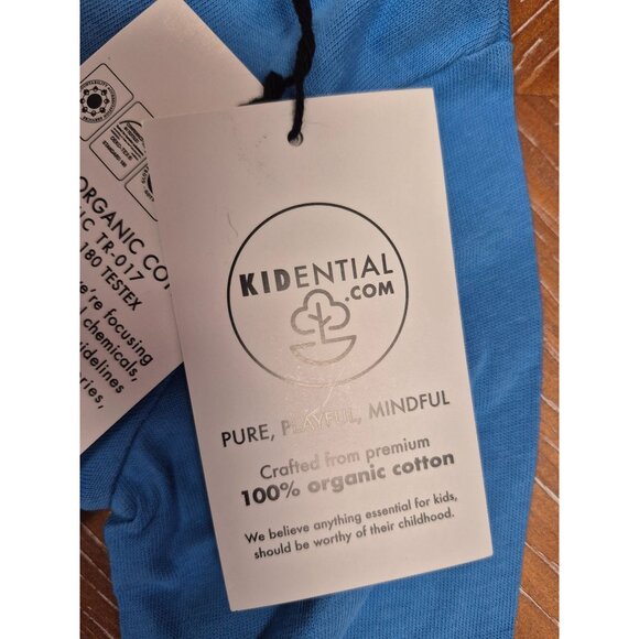 Kidiential Organic Cotton Blue Long Sleeve Shirt "Wake Up & Be Awesome" Design F - Picture 6 of 6